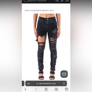 Carmar Alexander Danburite Ripped Grey Jean
